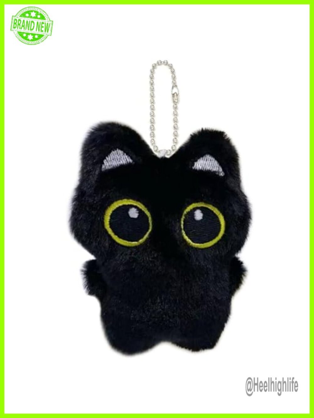 Fuerxy Plush Cat Bag Charm with Squeaker, Soft Stuffed Toy Accessory for